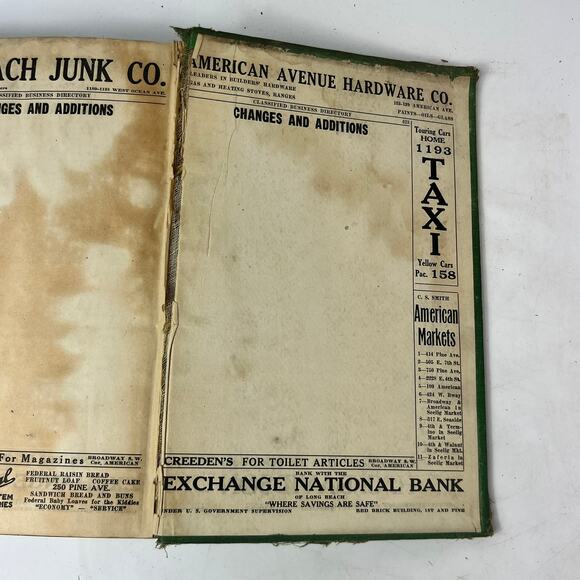 1921 Long Beach City Directory POOR Ancestry Genealogy Antique Vintage Reference - Picture 13 of 16